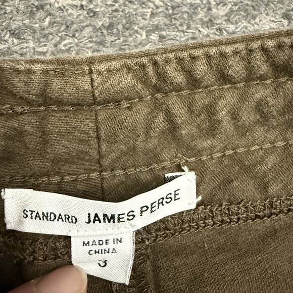 James Perse Pants Men 3 Large Green Cotton Pull On Joggers Utility Pockets Army - Picture 9 of 12
